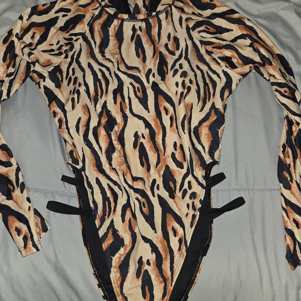 SHEIN Leopard Print Womens One Piece